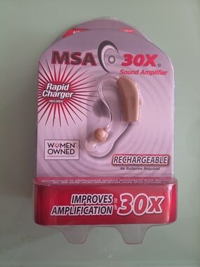 MSA 30X Rechargeable Sound Amplifier in Beige, NEW